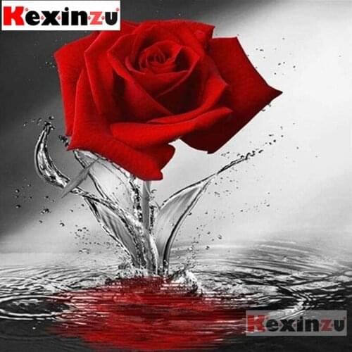5D DIY Full Square Drill new Diamond Painting"Red rose"3D Embroidery Rhinestone Cross Stitch 5D Home Decor K00700