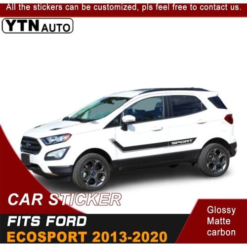 Car Decals For Ford Ecosport 2013 2014 2015 2016 2017 2018 2019 2020 Black Side Body Graphics Vinyl Car Decoration Car Stickers