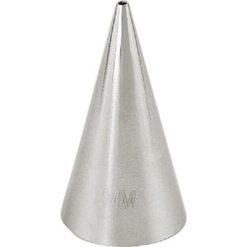 Free Shipping Stainless Steel 18/8 Round Piping Nozzle Cakes Cupcakes Decorating Icing Writing Tips#2MM