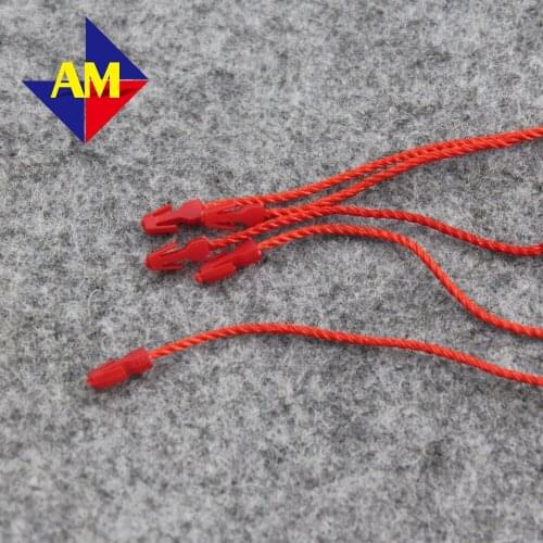 Free Shipping Wholesale/Retailed 27Cm Seal Lock Cords For Clothing Hang Tag With Blank/ String Buckle/String Seal/Tag Ropes