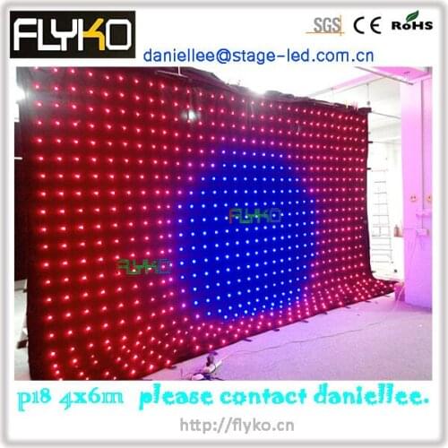 Free Shipping P180MM 4X6M christmas light led video screen led backdrop