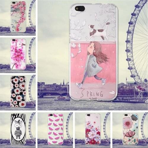 For Xiaomi Mi 5c Case Back Cover for Xiaomi MI5C Case Phone Cover Mi5c Phone Bag TPU Soft Silicone 3D Flower Painting