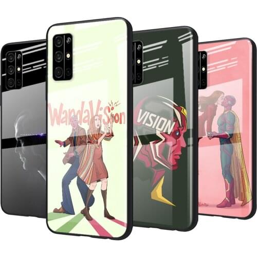 Tempered Glass Cover Cool Marvel Vision Art For Huawei Honor 30 20 10 9X 8X Pro Plus Lite Shockproof Shell Phone Case