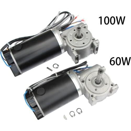 DC24 60W Single Signal 100W Dual Signal Worm Gear Reducer Hall Encoder Motor Suitable for Hotel Automatic Doors