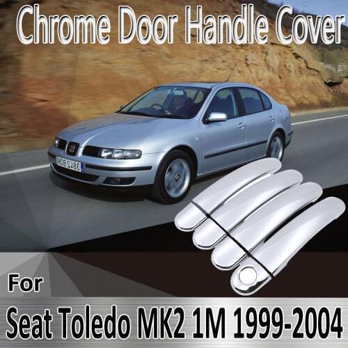 For Seat Toledo 1M MK2 1999~2004 2000 2001 2002 Styling Stickers Decoration Chrome Door Handle Cover paint Refit Car Accessories