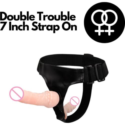 Double Penis Dildo Double Ended Strapon Ultra Elastic Harness Belt Strap On Dildo Adult Sex Toys for Woman Couples Sex Products