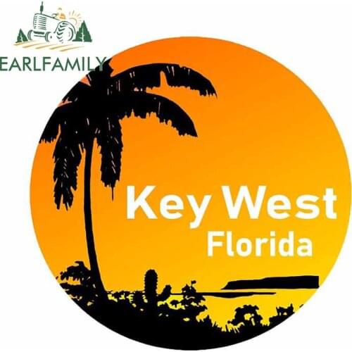 EARLFAMILY 13cm x 13cm for Key West Florida Travel Car Stickers Vinyl Car Wrap Laptop Door Creative Decal for Fold GTR EVO SX