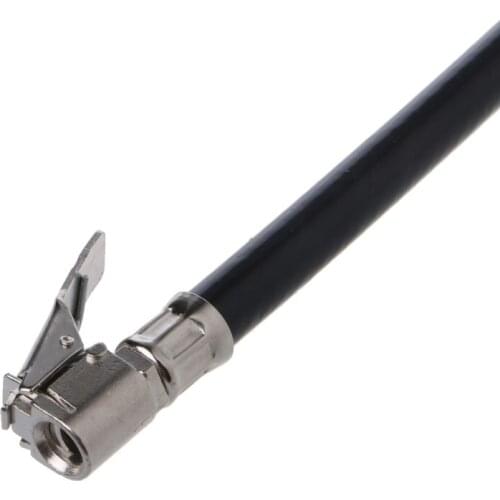 Motorcycle Bicycle Car Flexible Clip On Air Tyre Tire Chuck Inflator Hose Tool E7CA