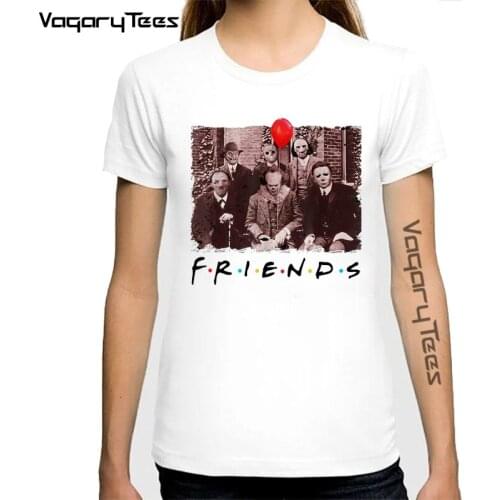 Hot Sales Friends Women T-Shirt O-Neck Short Sleeve Tshirts Horror Fanatic Friends Printed Cool Tops Funny Tees