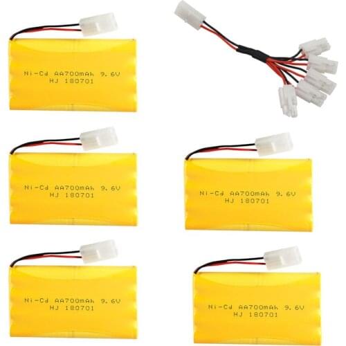 Ni-CD 9.6V 700mah Battery Charger set For Rc toy Car Tank Boat Train Robot Gun NICD AA 700mah 9.6v Rechargeable Battery Pack