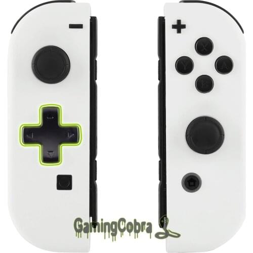 Soft Touch White Controller Housing (D-Pad Version) With Full Set Buttons DIY Replacement Shell Case for Nintendo Switch Joy-Con