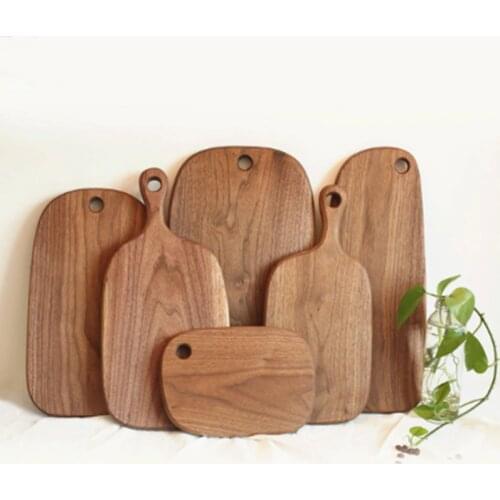 Japanese-style black walnut shaped breadboard, solid wood chopping board, chopping board, chopping board, kitchen utensils