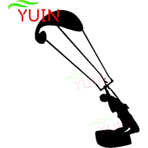 Car Sticker Kite Surfing Decal Personalized Exterior PVC Rear Windshield Decoration Accessories Waterproof Sunscreen Stickers