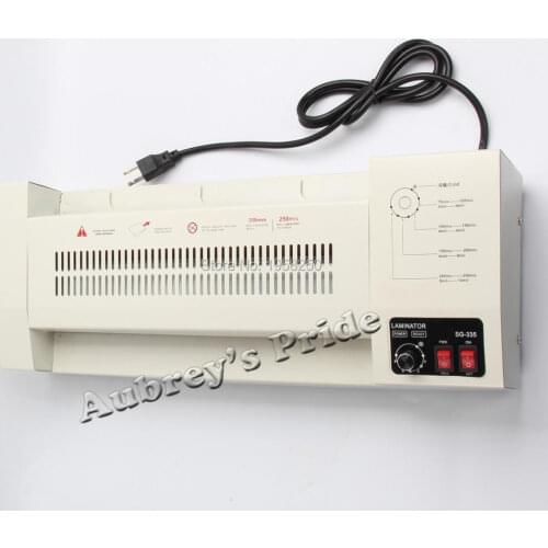 NEW 110V/220V A3 12.5" 330mm 250Mic Hot +Cold Thermal Laminating Machine Pouch Roll Laminator Office Equipment Embossers
