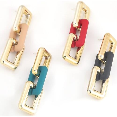 Pauli manfi 2020 Fashion simple multi-layer CCB resin earrings womens creative pop drop earrings party jewelry accessories