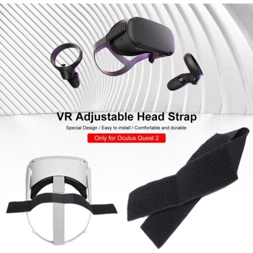 VR Headphone Head Strap For Oculus Quest 2 All-In-One Virtual Reality Nylon Magic Tape Headset Comfortable Adjustable Headband