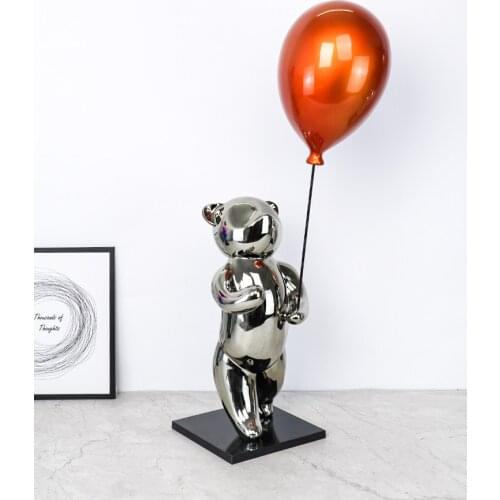 Nordic minimalist model room bear balloon sculpture cartoon creative childrens room decorations