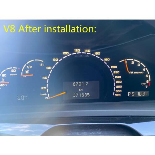 Dash Cluster Gauge Face For Mercedes S-Class W220 CL-Class W215 Upgrade For AMG Facelift Sports Style 320KM/H V8 BITURBO