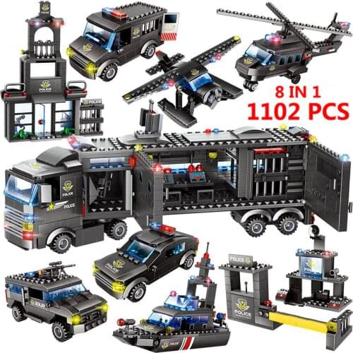 Building Blocks Compatible City SWAT Team Truck Blocks Toy For Children