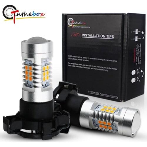 Amber Error Free PY24W LED Bulbs For BMW E90/E92 3 Series,F10/F07 5 Series, E83/F25 X3 E70 X5 E71 X6 Z4 Front Turn Signal Lights