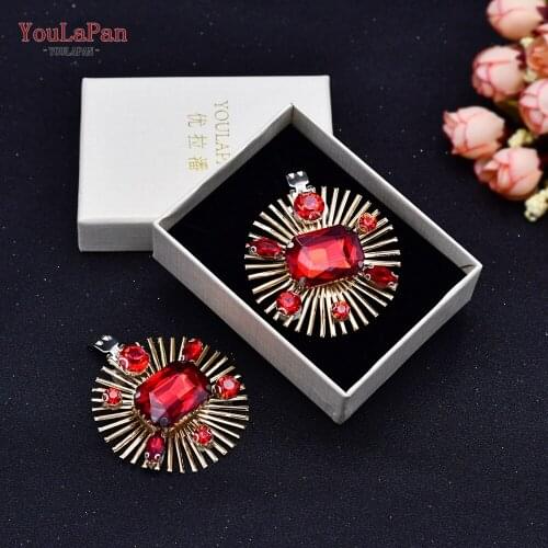 TOPQUEEN X45 Luxury Crystal Shoe Clips Removable Rinestone Shoes Clip Shiny Buckles Wedding Bridal Decoration Accessories