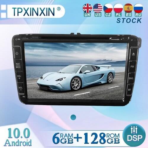 6+128GB For Volkswagen universal 8" Android10 Radio Player Car GPS Navigation Head Unit Car Radio with Screen WIFI DSP CARPLAY