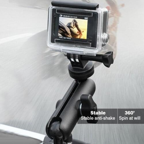 Motorcycle Rearview Mirror Universal Bracket Handlebar Adjustable Mount Electronic Camera Stand Holder Rearview Mirrors 2020 New