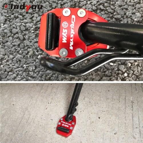 Aluminum Side Stand Enlarger Plate Kickstand Enlarge Extension For SYM CRUISYM 300 GTS 300i GTS300 CRUISYM300 GTS300i