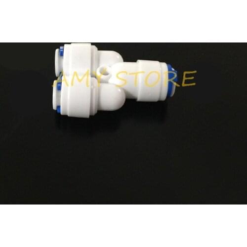 1/4" x 1/4" x 1/4" Push In Fitting Type Equal Y quick connection RO Water Connector Aquarium Water Filter Reverse Osmosis System