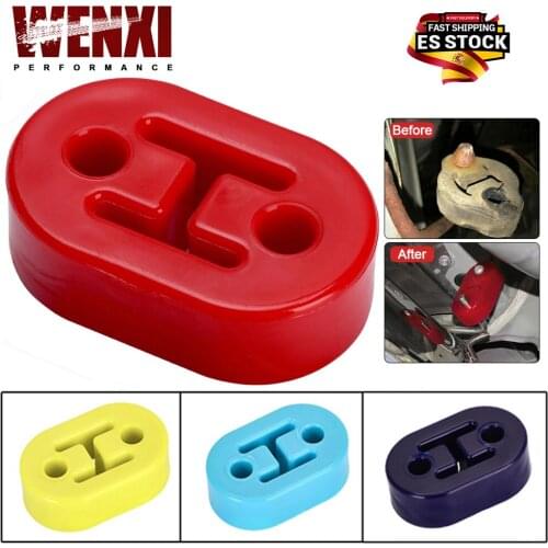 1 Piece Polyurethane Exhaust/Muffler SHORT HANGERS universal Muffler Hangers Red or Blue WX8952