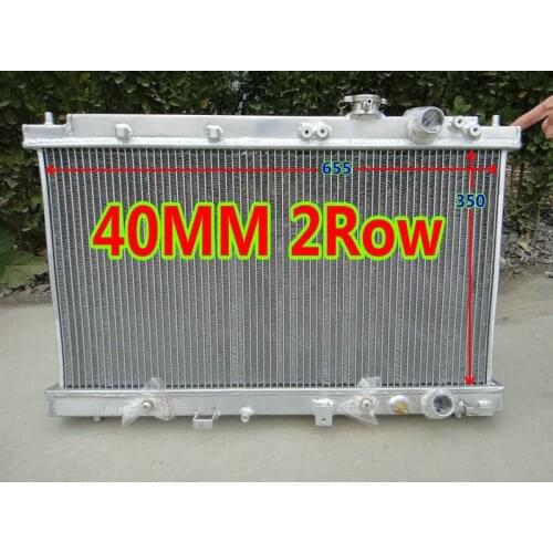 40mm 2 Row Aluminum Radiator FOR Honda Integra Acura DC2 B18 LS/GS/GS-R/Type-R 1994-2001 1.8L I4 AT/MT 95 96 97 98 99 00
