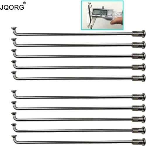 JQORG 9G Spokes Diameter 3.5 mm Motorcycle Spoke 304 Stainless Steel Material E-Motorcycle Spokes J-BEND Equal Diameter Spokes