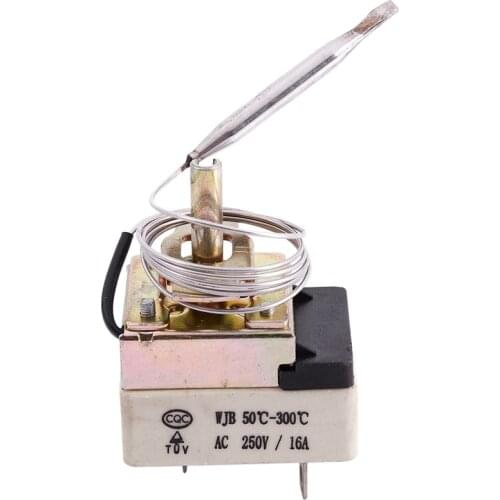 AC 16A 250V 50 to 300 Celsius Degree 3 Pin NC Capillary Thermostat for Electric Oven Promotion