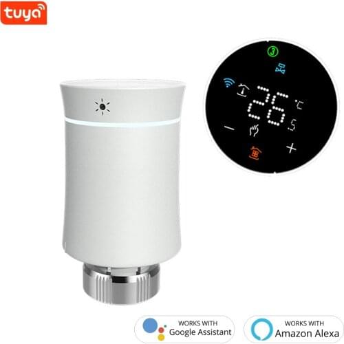 Alexa Tuya Radiator Actuator ZigBee Thermostat Valve Smart Programmable TRV Temperature Controller Alexa Voice Control