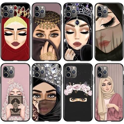 Arabic Hijab Girl Queen Silicone Cover For Apple IPhone 12 Mini 11 Pro XS MAX XR X 8 7 6S 6 Plus 5S SE Phone Case