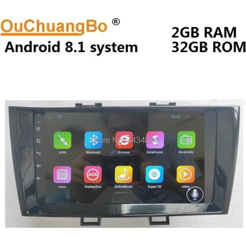Ouchuangbo 9 inch touch screen car gps audio player auto radio head units for JAC A50 support 4 core 2GB+32GB 1080P android 8.1