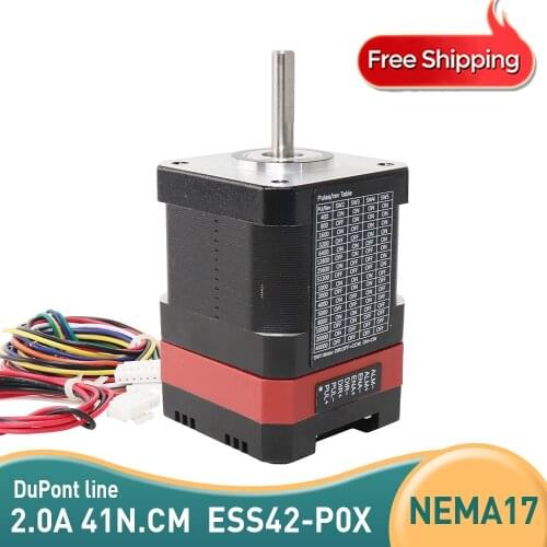 Free Shipping 0.41N.m 41Oz-in 2.0A ESS42-P0X-40MM Nema17 Integrated stepper Servo Motor with Drive for Motor in automatic feeder