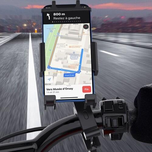 Motorcycle Bike Phone Holder For 4.7" to 6.7" Phone Bicycle Stand Scooter Mount Support Handlebar Clips For iPhone Huawei P30