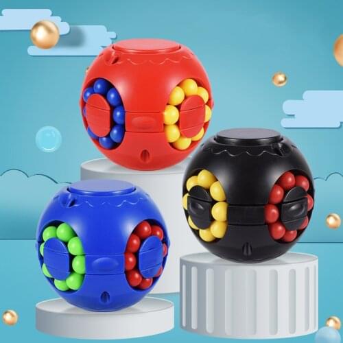 Colorful Magic Cube Little Magic Bean Rotating Cube Kids Stress Relief Toy For Adults kids Plastic 5-7 12-15 years Mini Cube