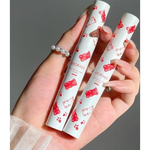 HERORANGE silky smooth lip gloss cute white red appearance 6 colors cherry pumpkin rose red waterproof matte lipstisck AC254