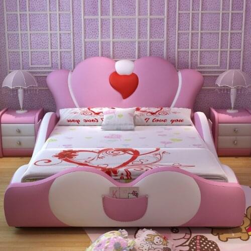 2020 Modern home furniture bed for bedroom sets solid wood bed frame leather bed