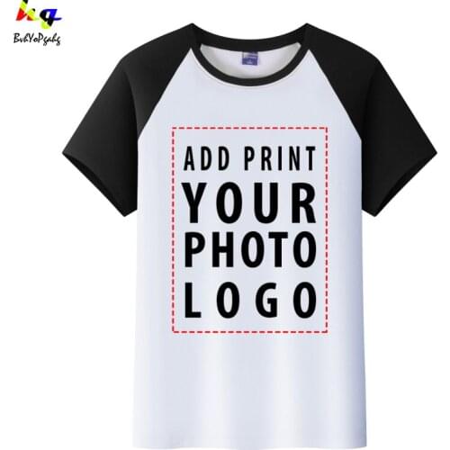 Customized/DIY LOGO T-shirt printing your logo/picture text team name shirt summer mens and womens childrens casual shirt