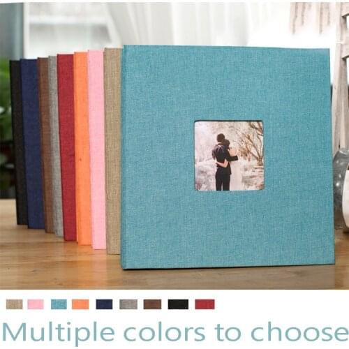 16 inch linen self-adhesive film DIY instax hoto albm handmade family memorial hoto alum creative gift open window hoto lbum