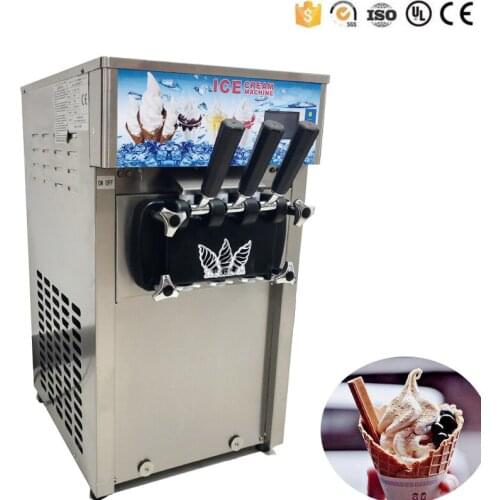 1200W Ice Cream Machine Desktop Soft Ice Cream Machine 3 Flavors Of Ice Cream Making Machine