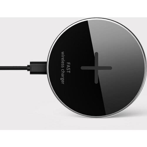 Hot Coofun USB QI Metal Wireless Fast Charger for Samsung Galaxy S8 S9 S7 iPhone 8 X 8 Plus Wireless Charging Pad Super Worthy