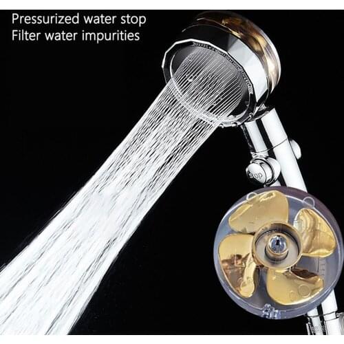Shower Head Fan Bath Hand-held Pressurized Massage Shower Head High Pressure Water Saving Spray Shower Head 360 Rotated Rainfall