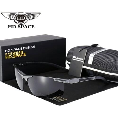 HD New Mens Polarized Sunglasses Women Al-Mg Sports Eyewear Outdoor Oculos De Sol UV400 Driving Glasses Fishing Gafas LD037