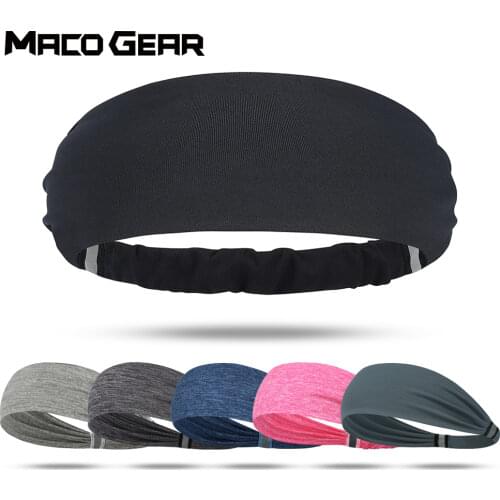 Men Sweatband Sports Headband Elastic Yoga Gym Jog Running Hairband Outdoor Tennis Basketball Cycling Fitness Headwrap Women