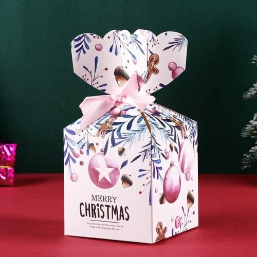 Xmas Christmas Gift Box Favour Present Wrapping Bag Merry Christmas Candy Boxes Christmas Santa Snowman Gift Box Paper Gift Bag