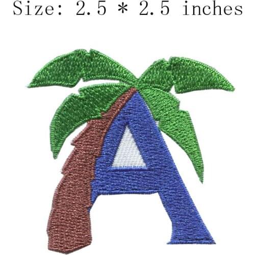 A letter 2.5"wide DIY font embroidery patch forChina/Motorcycle Patches/Biker Vests